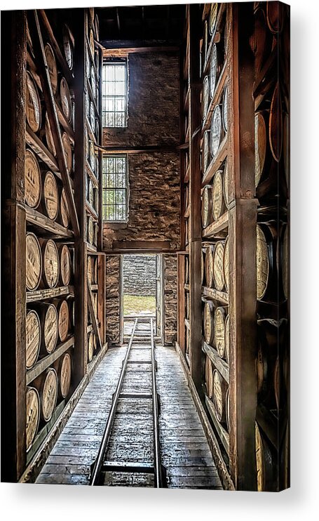 Woodford Reserve Acrylic Print featuring the photograph Woodford Reserve Rickhouse by Susan Rissi Tregoning