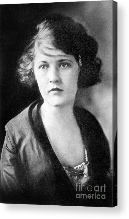 Zelda Fitzgerald Acrylic Print featuring the photograph Zelda Fitzgerald, 1919, Photo by Unknown