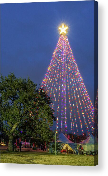 Zilker Holiday Tree Acrylic Print featuring the photograph Zilker Holiday Tree by Slow Fuse Photography