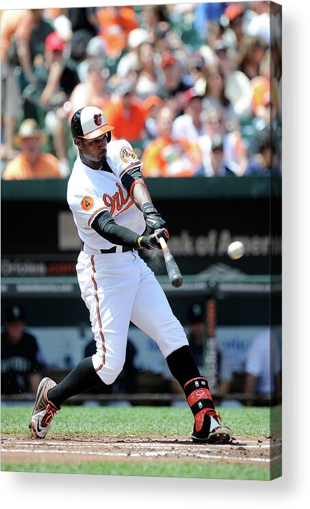 American League Baseball Acrylic Print featuring the photograph Adam Jones #1 by Greg Fiume