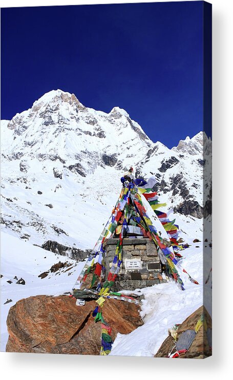 Nepal Acrylic Print featuring the photograph Annapurna South #1 by Aidan Moran