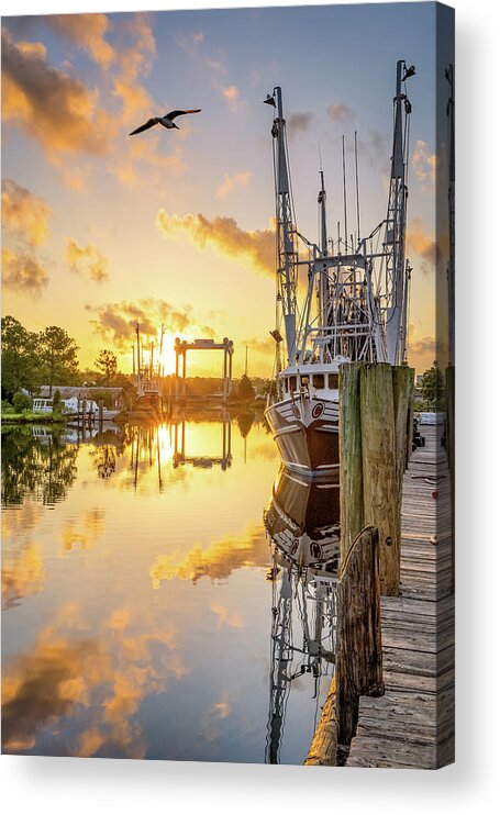 Bayou Acrylic Print featuring the photograph Bayou Sunrise, 5/28/21 #1 by Brad Boland