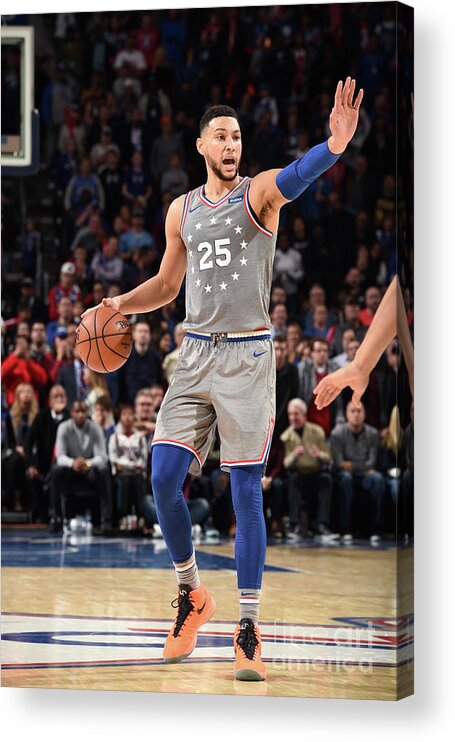 Ben Simmons Acrylic Print featuring the photograph Ben Simmons #1 by David Dow