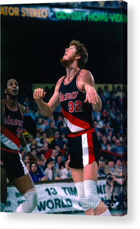 Nba Pro Basketball Acrylic Print featuring the photograph Bill Walton by Dick Raphael