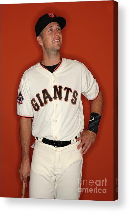 Media Day Acrylic Print featuring the photograph Buster Posey #1 by Patrick Smith