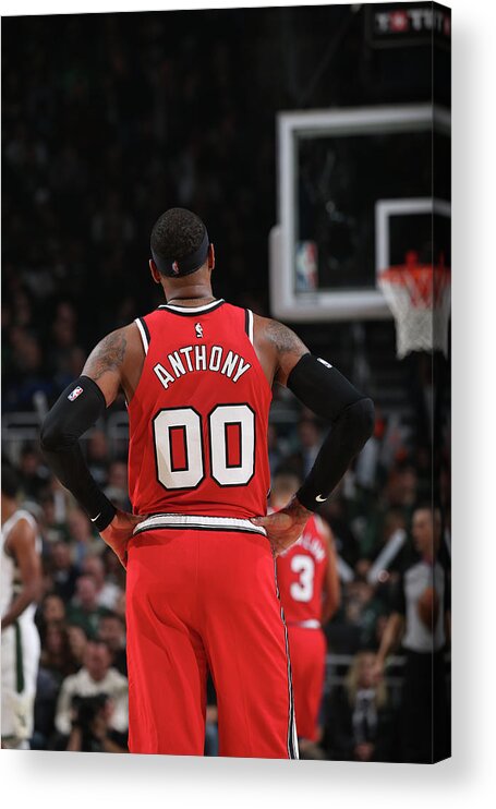 Carmelo Anthony Acrylic Print featuring the photograph Carmelo Anthony #1 by Gary Dineen