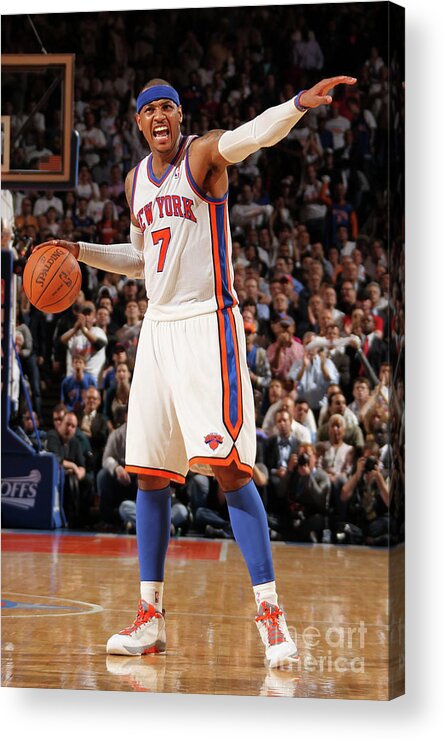 Playoffs Acrylic Print featuring the photograph Carmelo Anthony by Nathaniel S. Butler