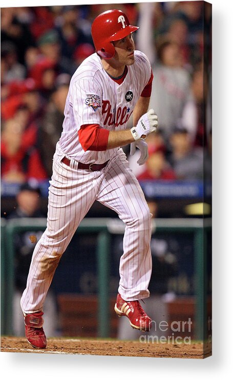 People Acrylic Print featuring the photograph Chase Utley by Jed Jacobsohn