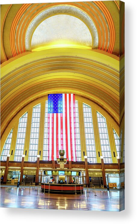 America Acrylic Print featuring the photograph Cincinnati Union Terminal interior by Alexey Stiop