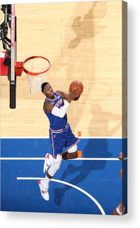 Nba Pro Basketball Acrylic Print featuring the photograph Dallas Mavericks v New York Knicks by Nathaniel S. Butler
