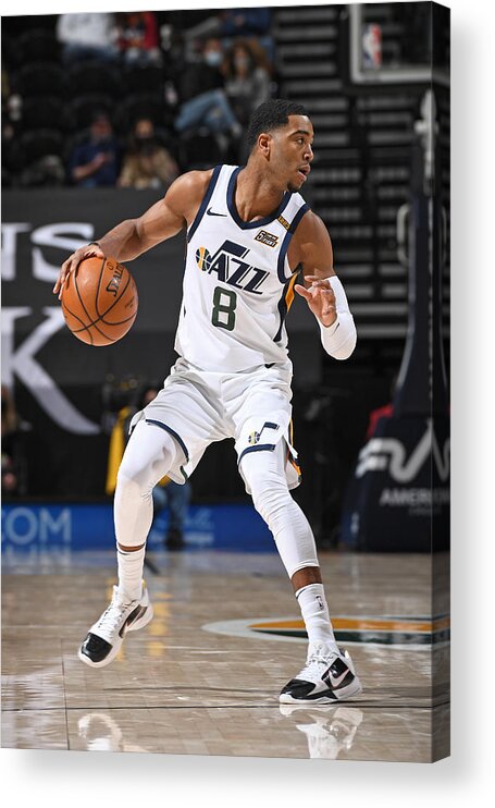 Nba Pro Basketball Acrylic Print featuring the photograph Dallas Mavericks v Utah Jazz by Garrett Ellwood