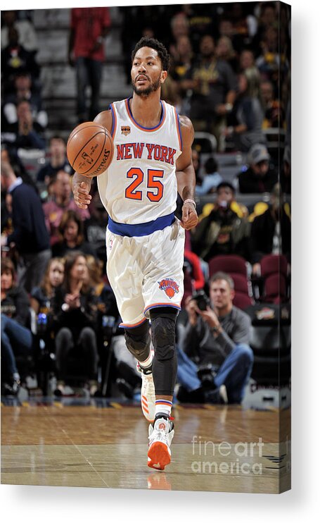 Derrick Rose Acrylic Print featuring the photograph Derrick Rose by David Liam Kyle