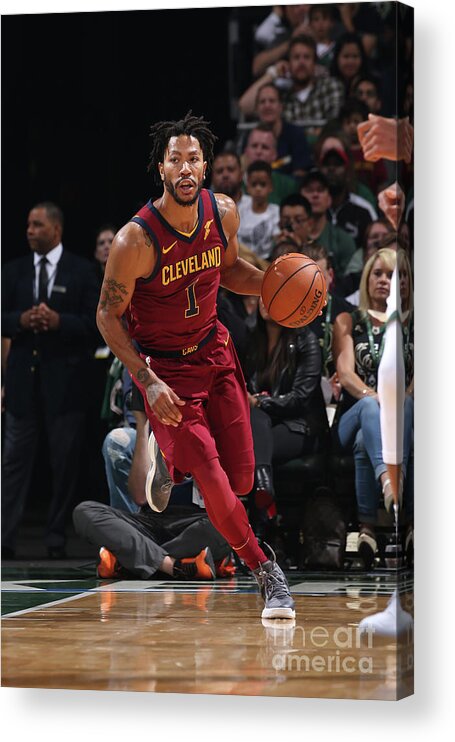 Nba Pro Basketball Acrylic Print featuring the photograph Derrick Rose by Gary Dineen