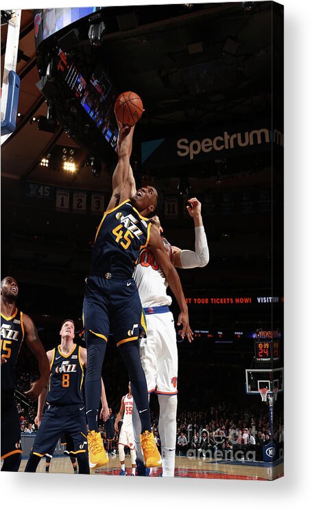 Donovan Mitchell Acrylic Print featuring the photograph Donovan Mitchell by Nathaniel S. Butler
