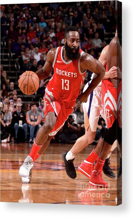 James Harden Acrylic Print featuring the photograph James Harden #1 by Michael Gonzales