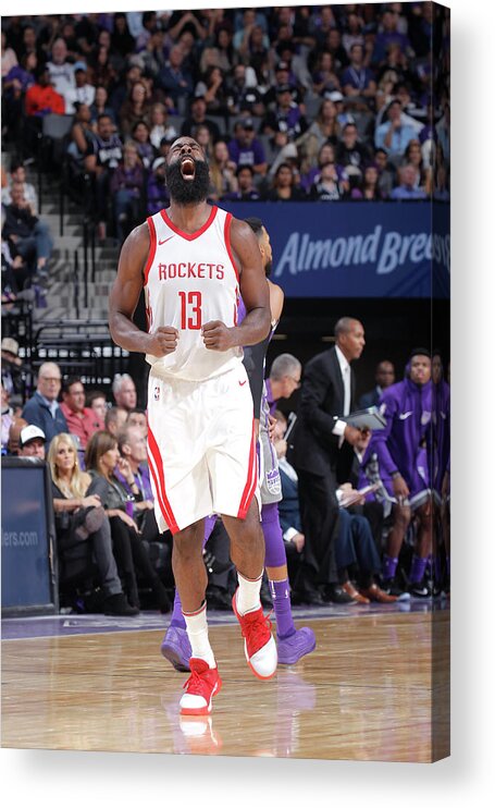 James Harden Acrylic Print featuring the photograph James Harden #1 by Rocky Widner