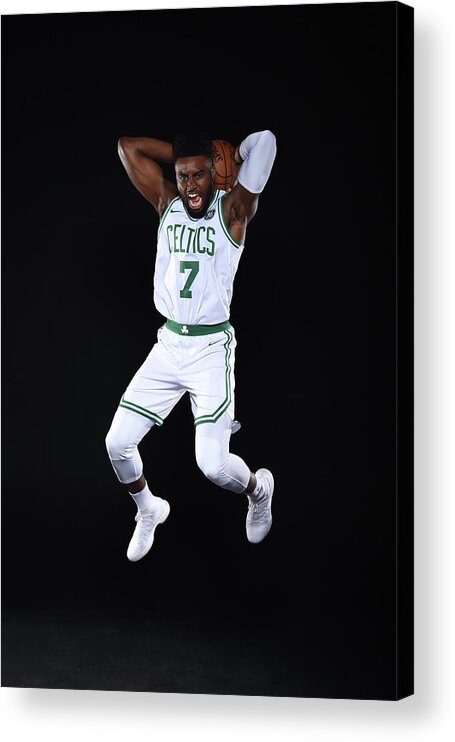 Media Day Acrylic Print featuring the photograph Jaylen Brown by Brian Babineau