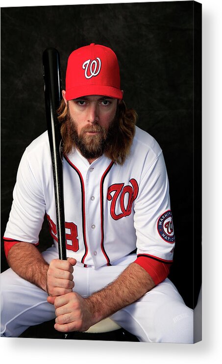 Media Day Acrylic Print featuring the photograph Jayson Werth by Rob Carr