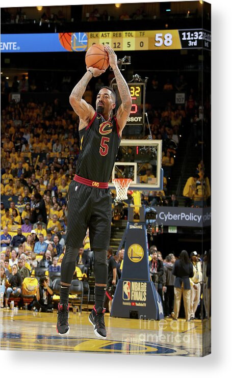 Playoffs Acrylic Print featuring the photograph J.r. Smith by Nathaniel S. Butler
