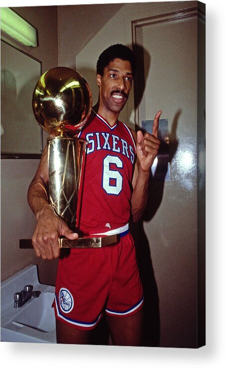 Playoffs Acrylic Print featuring the photograph Julius Erving #1 by Andrew D. Bernstein