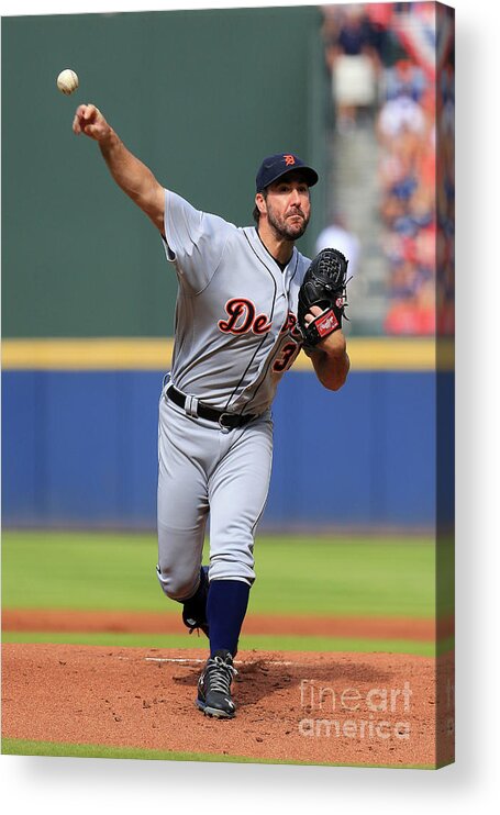 Atlanta Acrylic Print featuring the photograph Justin Verlander #1 by Daniel Shirey