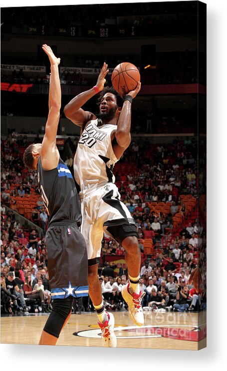 Justise Winslow Acrylic Print featuring the photograph Justise Winslow by Oscar Baldizon