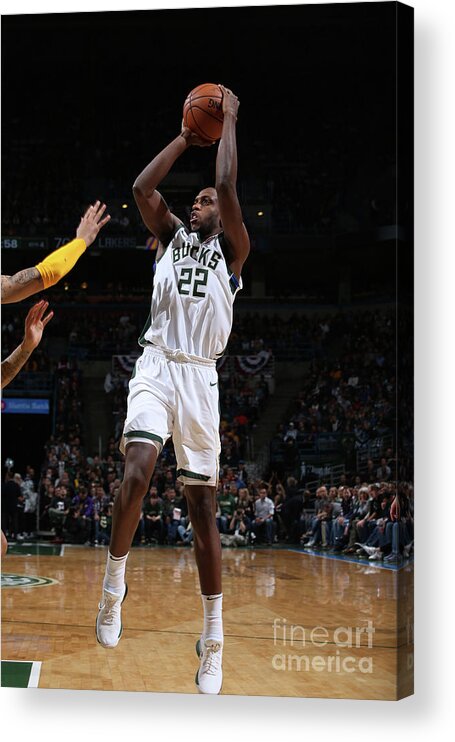 Khris Middleton Acrylic Print featuring the photograph Khris Middleton by Gary Dineen