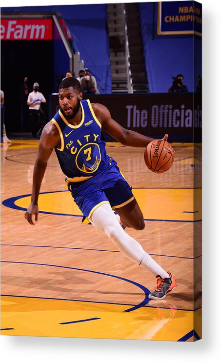 Eric Paschall Acrylic Print featuring the photograph LA Clippers v Golden State Warriors by Noah Graham