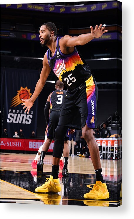 Nba Pro Basketball Acrylic Print featuring the photograph LA Clippers v Phoenix Suns by Michael Gonzales