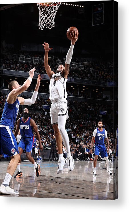 Nba Pro Basketball Acrylic Print featuring the photograph Los Angeles Clippers v Brooklyn Nets #1 by Stephen Gosling