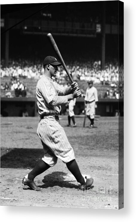 American League Baseball Acrylic Print featuring the photograph Lou Gehrig by Kidwiler Collection