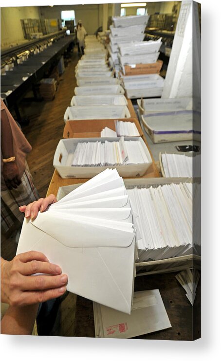 Working Acrylic Print featuring the photograph Mass Mail Operation #1 by Dlewis33