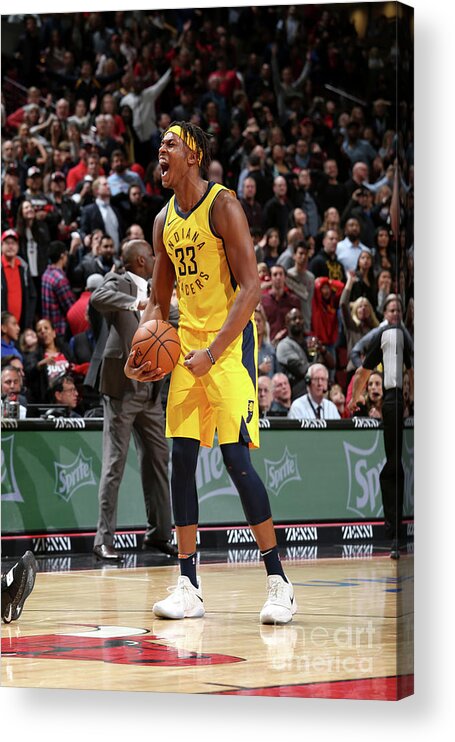 Nba Pro Basketball Acrylic Print featuring the photograph Myles Turner by Gary Dineen