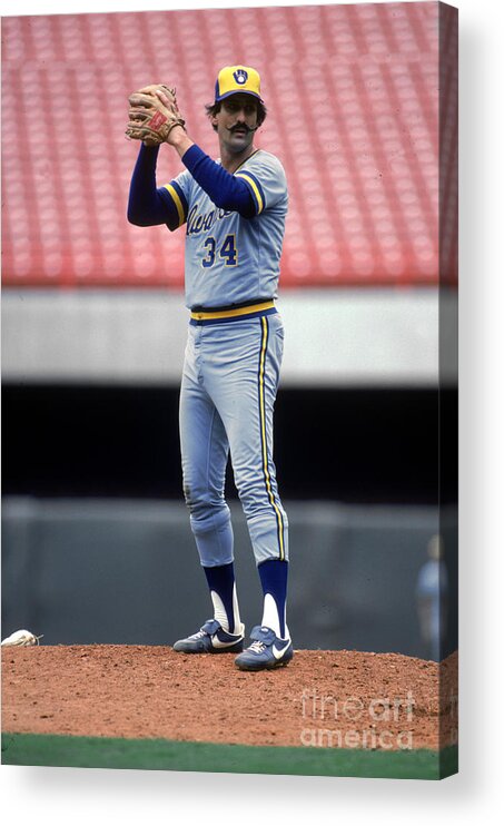 1980-1989 Acrylic Print featuring the photograph Rollie Fingers #1 by Rich Pilling