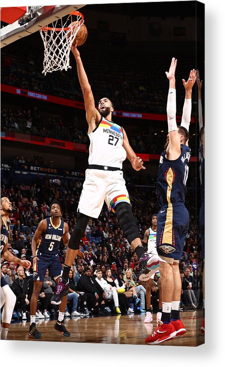 Rudy Gobert Acrylic Print featuring the photograph Rudy Gobert by Ned Dishman