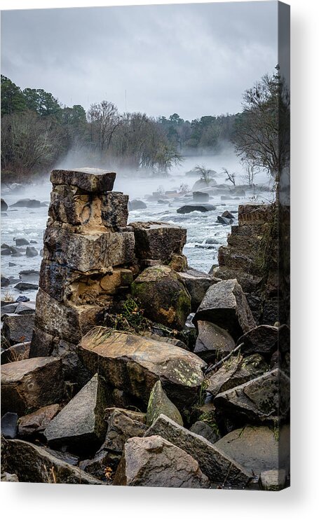 2022 Acrylic Print featuring the photograph Saluda Factory Ruins-1 #1 by Charles Hite