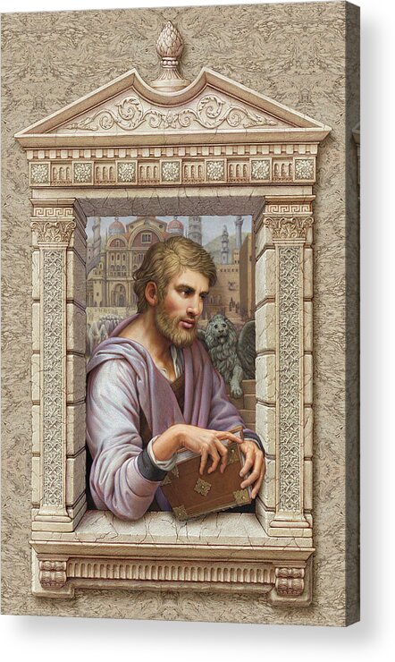 St. Mark Acrylic Print featuring the painting St. Mark #1 by Kurt Wenner