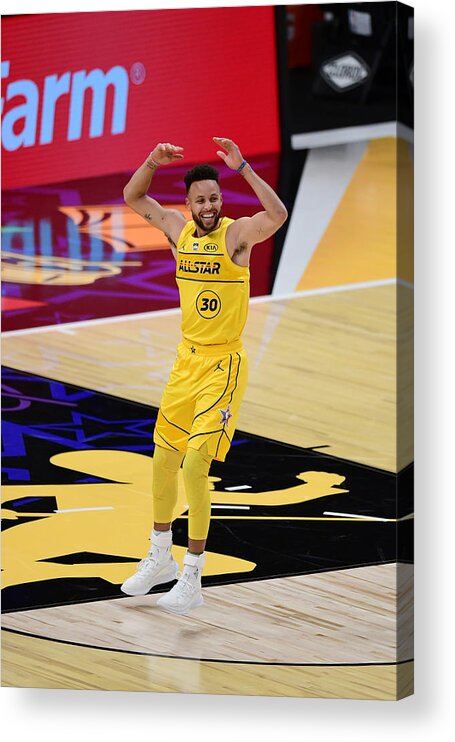 Stephen Curry Acrylic Print featuring the photograph Stephen Curry #1 by Adam Hagy