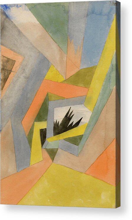 Der Blaue Reiter Acrylic Print featuring the painting The Idea of Firs #1 by Paul Klee