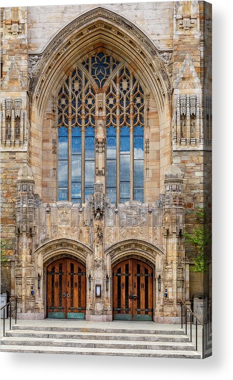 Yale Acrylic Print featuring the photograph Yale University Sterling Library II #1 by Susan Candelario