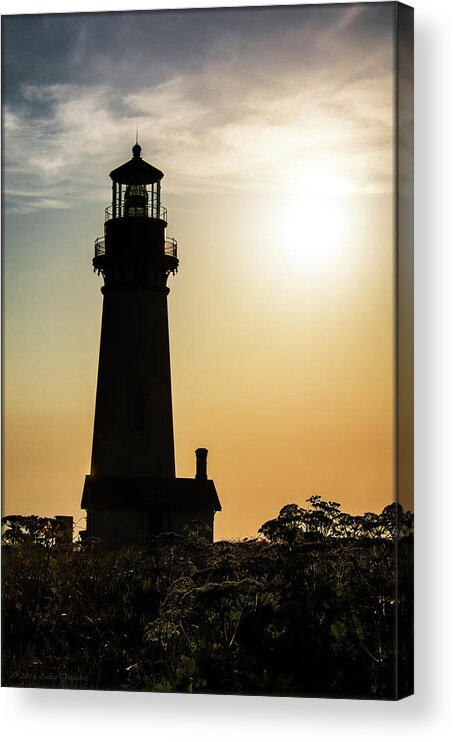 Lighthouse Acrylic Print featuring the photograph Yaquina Lighthouse #1 by Erika Fawcett