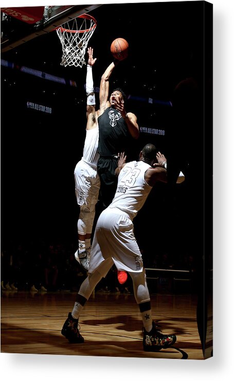 Nba Pro Basketball Acrylic Print featuring the photograph Giannis Antetokounmpo by Nathaniel S. Butler