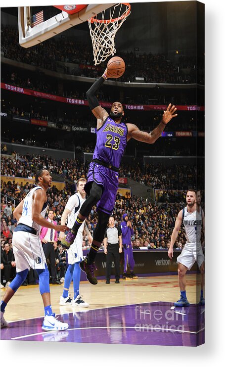 Lebron James Acrylic Print featuring the photograph Lebron James #10 by Andrew D. Bernstein