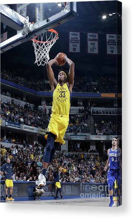 Myles Turner Acrylic Print featuring the photograph Myles Turner by Ron Hoskins