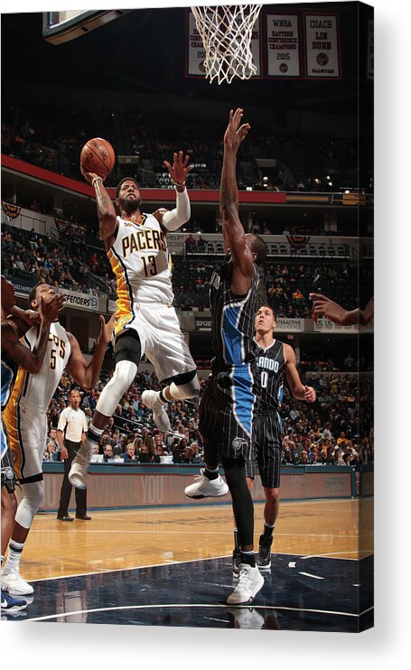 Paul George Acrylic Print featuring the photograph Paul George #10 by Ron Hoskins