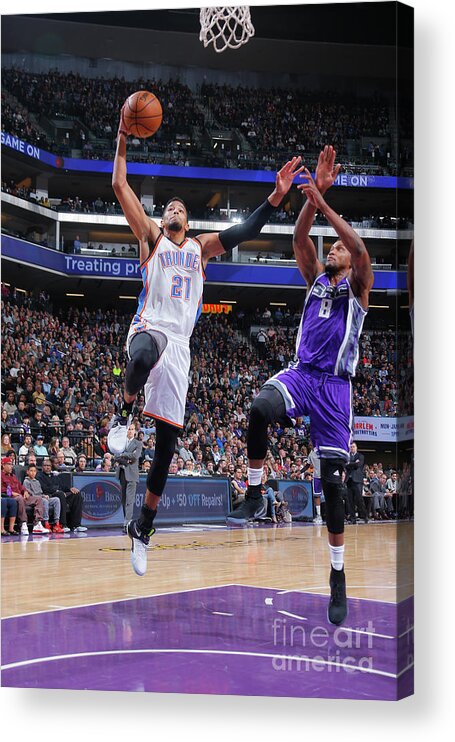 Andre Roberson Acrylic Print featuring the photograph Rudy Gay #10 by Rocky Widner