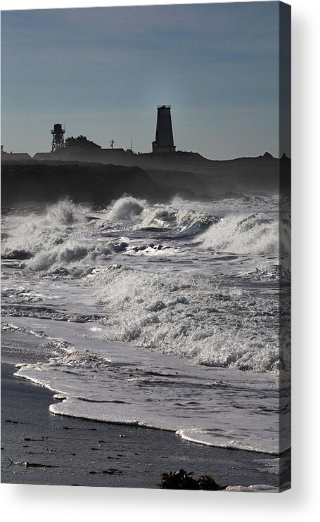 Lighthouse Acrylic Print featuring the photograph San Simeon #11 by Lars Mikkelsen