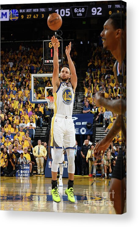 Stephen Curry Acrylic Print featuring the photograph Stephen Curry #10 by Andrew D. Bernstein