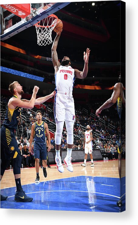 Nba Pro Basketball Acrylic Print featuring the photograph Andre Drummond by Chris Schwegler