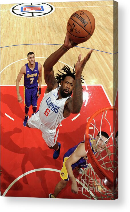 Nba Pro Basketball Acrylic Print featuring the photograph Deandre Jordan by Andrew D. Bernstein